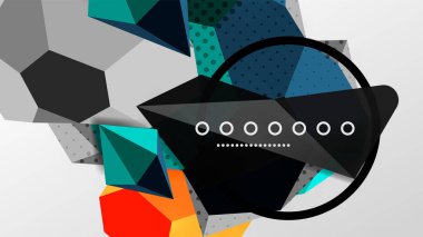 Abstract background - 3d polygonal geometric shapes composition. Vector Illustration For Wallpaper, Banner, Background, Card, Book Illustration, landing page