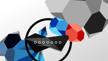 Abstract background - 3d polygonal geometric shapes composition. Vector Illustration For Wallpaper, Banner, Background, Card, Book Illustration, landing page