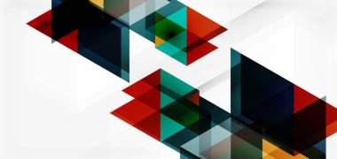 Geometrik soyut arkaplan, mozaik üçgen ve altıgen şekiller. İş veya teknoloji sunumu, İnternet posteri veya web broşürü kapağı, duvar kağıdı için modaya uygun soyut düzen şablonu
