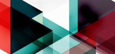 Geometrik soyut arkaplan, mozaik üçgen ve altıgen şekiller. İş veya teknoloji sunumu, İnternet posteri veya web broşürü kapağı, duvar kağıdı için modaya uygun soyut düzen şablonu