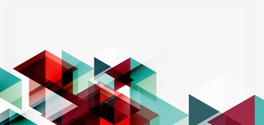 Geometrik soyut arkaplan, mozaik üçgen ve altıgen şekiller. İş veya teknoloji sunumu, İnternet posteri veya web broşürü kapağı, duvar kağıdı için modaya uygun soyut düzen şablonu