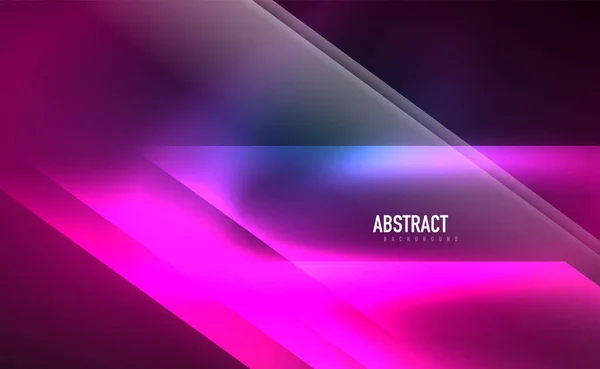 Dynamische neon glanzende abstracte achtergrond. Trendy abstracte layout template voor zakelijke of technologische presentatie, internet poster of web brochure cover, behang — Stockvector