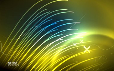 Soyut arkaplan - Duvar Kağıdı, Banner, Arkaplan, Kart, Kitap İllüstrasyonu, İniş Sayfası için mavi neon çizgi tasarımı