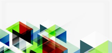 Geometrik soyut arkaplan, mozaik üçgen ve altıgen şekiller. İş veya teknoloji sunumu, İnternet posteri veya web broşürü kapağı, duvar kağıdı için modaya uygun soyut düzen şablonu