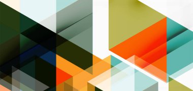 Geometrik soyut arkaplan, mozaik üçgen ve altıgen şekiller. İş veya teknoloji sunumu, İnternet posteri veya web broşürü kapağı, duvar kağıdı için modaya uygun soyut düzen şablonu