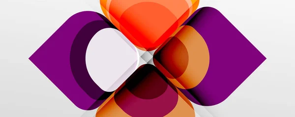 Abstract background - geometric cut paper design flower or square shape composition. Vector Illustration For Wallpaper, Banner, Background, Card, Book Illustration, landing page — Stock Vector