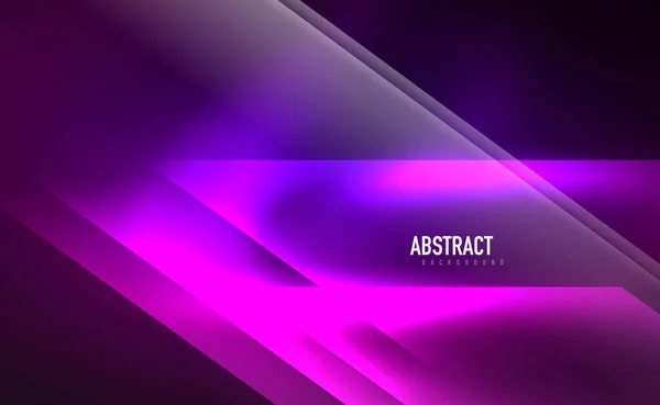 Dynamische neon glanzende abstracte achtergrond. Trendy abstracte layout template voor zakelijke of technologische presentatie, internet poster of web brochure cover, behang — Stockvector