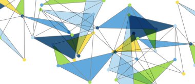 Hat noktaları bağlantıları, üçgen teknoloji tasarımı. Soyut geometrik arkaplan