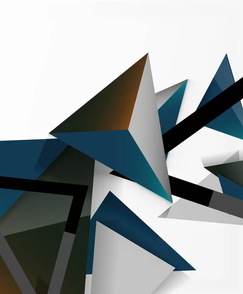 Abstraktní pozadí, mozaika 3D trojúhelníky složení, nízký polystylový design. Vektorové ilustrace pro tapetu, nápis, pozadí, karta, ilustrace knihy, úvodní strana — Stockový vektor