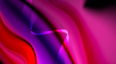 Siyah arkaplanda sıvı renk eğimleri