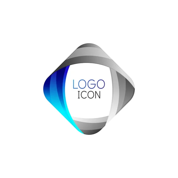 ビジネストレンディーな幾何学的な正方形のロゴデザインテンプレート明るいきれいな色 — ストックベクタ