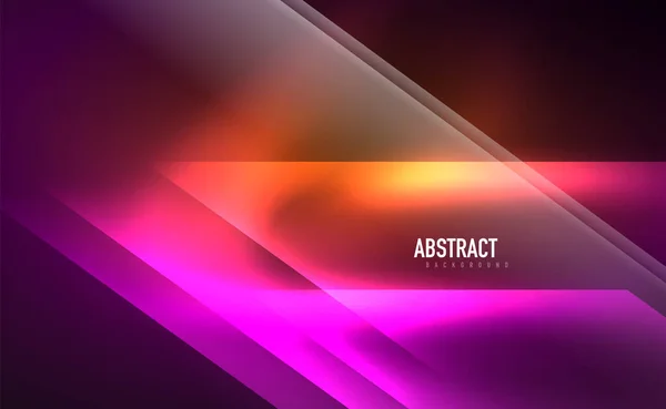 Dynamische neon glanzende abstracte achtergrond. Trendy abstracte layout template voor zakelijke of technologische presentatie, internet poster of web brochure cover, behang — Stockvector