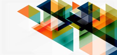 Geometrik soyut arkaplan, mozaik üçgen ve altıgen şekiller. İş veya teknoloji sunumu, İnternet posteri veya web broşürü kapağı, duvar kağıdı için modaya uygun soyut düzen şablonu