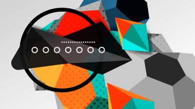 Abstract background - 3d polygonal geometric shapes composition. Vector Illustration For Wallpaper, Banner, Background, Card, Book Illustration, landing page