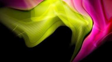 Siyah arkaplanda sıvı renk eğimleri