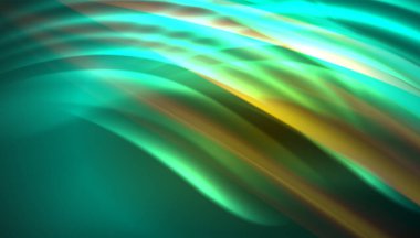 Akışkan dalga çizgileri arka plan. İş veya teknoloji sunumu, İnternet posteri veya web broşürü kapağı, duvar kağıdı için modaya uygun soyut düzen şablonu