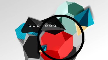 Abstract background - 3d polygonal geometric shapes composition. Vector Illustration For Wallpaper, Banner, Background, Card, Book Illustration, landing page