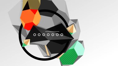 Abstract background - 3d polygonal geometric shapes composition. Vector Illustration For Wallpaper, Banner, Background, Card, Book Illustration, landing page