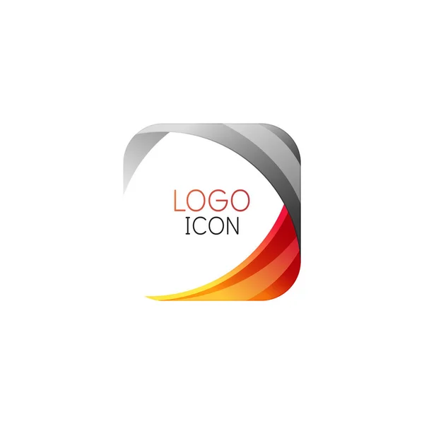 Επαγγελματικό μοντέρνο γεωμετρικό τετράγωνο λογότυπο πρότυπο σχεδιασμού με φωτεινά καθαρά χρώματα — Διανυσματικό Αρχείο