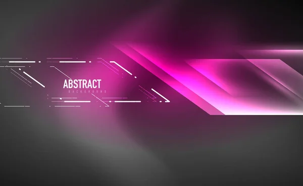 Dynamische neon glanzende abstracte achtergrond. Trendy abstracte layout template voor zakelijke of technologische presentatie, internet poster of web brochure cover, behang — Stockvector