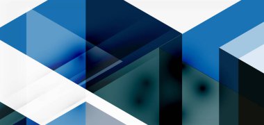 Geometrik soyut arkaplan, mozaik üçgen ve altıgen şekiller. İş veya teknoloji sunumu, İnternet posteri veya web broşürü kapağı, duvar kağıdı için modaya uygun soyut düzen şablonu