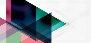 Geometrik soyut arkaplan, mozaik üçgen ve altıgen şekiller. İş veya teknoloji sunumu, İnternet posteri veya web broşürü kapağı, duvar kağıdı için modaya uygun soyut düzen şablonu
