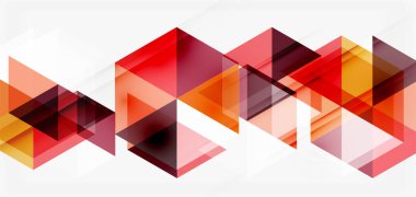 Geometrik soyut arkaplan, mozaik üçgen ve altıgen şekiller. İş veya teknoloji sunumu, İnternet posteri veya web broşürü kapağı, duvar kağıdı için modaya uygun soyut düzen şablonu
