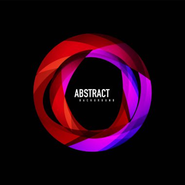 Geometrik logo şablonu, metin ile akan dalgalar