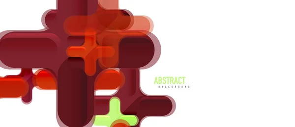 Hochglanz bunte Kunststoff-Stil Kreuzkomposition, x-Form-Design, techno geometrischen modernen abstrakten Hintergrund. Trendige abstrakte Layout-Vorlage — Stockvektor