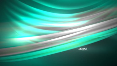 Yaratıcı sıvı dalga çizgileri soyut arkaplan. İş veya teknoloji sunumu, İnternet posteri veya web broşürü kapağı, duvar kağıdı için modaya uygun soyut düzen şablonu