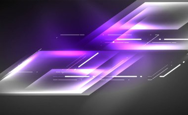 Dinamik neon parlak, soyut bir arkaplan. İş veya teknoloji sunumu, İnternet posteri veya web broşürü kapağı, duvar kağıdı için modaya uygun soyut düzen şablonu