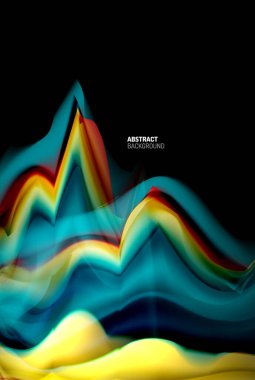 Sıvı gradyanlar soyut arkaplan, duvar kağıdı, bayrak, arkaplan, kart, kitap illüstrasyonu, iniş sayfası için renk dalgası poster tasarımı