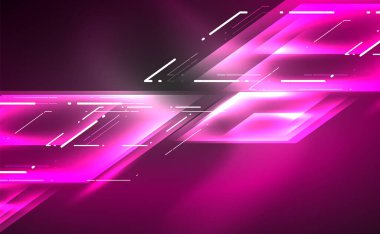 Dinamik neon parlak, soyut bir arkaplan. İş veya teknoloji sunumu, İnternet posteri veya web broşürü kapağı, duvar kağıdı için modaya uygun soyut düzen şablonu