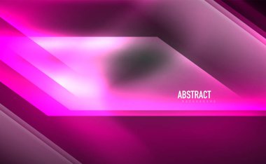 Dinamik neon parlak, soyut bir arkaplan. İş veya teknoloji sunumu, İnternet posteri veya web broşürü kapağı, duvar kağıdı için modaya uygun soyut düzen şablonu