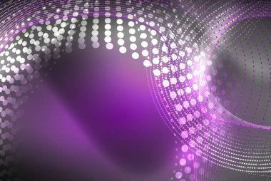 Soyut parçacıklar, dalga arkaplanı, neon hareket tekno tasarımı