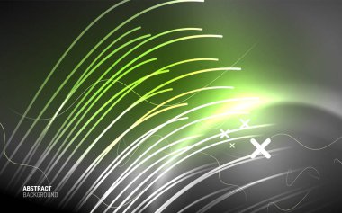 Soyut arkaplan - Duvar kağıdı, Banner, Arkaplan, Kart, Kitap İllüstrasyonu, İniş sayfası için neon çizgi tasarımı