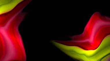 Siyah arkaplanda sıvı renk eğimleri