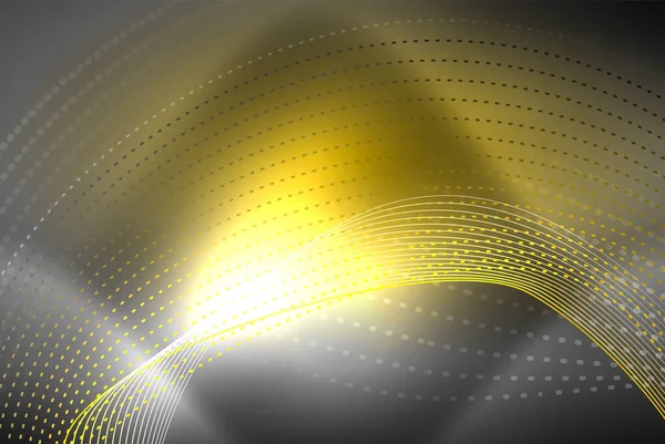 Soyut parçacıklar, dalga arkaplanı, neon hareket tekno tasarımı