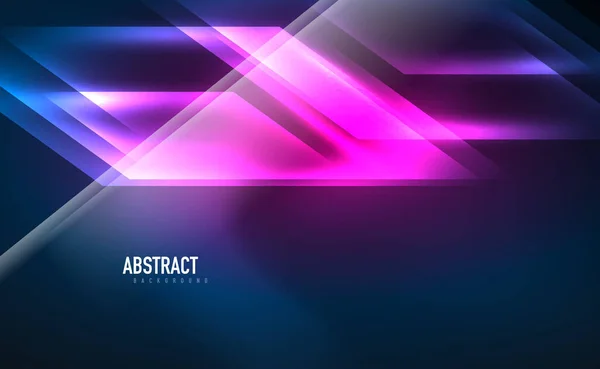 Dynamic neon shiny abstract background. Trendy abstract layout template for business or technology presentation, internet poster or web brochure cover, wallpaper — Stock Vector