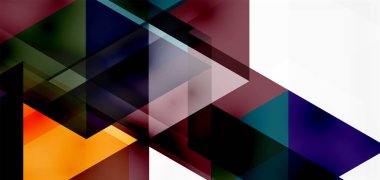 Geometrik soyut arkaplan, mozaik üçgen ve altıgen şekiller. İş veya teknoloji sunumu, İnternet posteri veya web broşürü kapağı, duvar kağıdı için modaya uygun soyut düzen şablonu