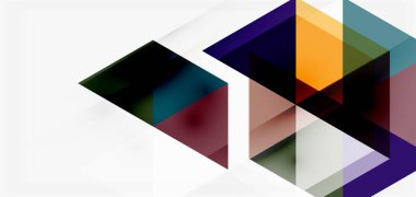 Geometrik soyut arkaplan, mozaik üçgen ve altıgen şekiller. İş veya teknoloji sunumu, İnternet posteri veya web broşürü kapağı, duvar kağıdı için modaya uygun soyut düzen şablonu