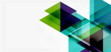 Geometrik soyut arkaplan, mozaik üçgen ve altıgen şekiller. İş veya teknoloji sunumu, İnternet posteri veya web broşürü kapağı, duvar kağıdı için modaya uygun soyut düzen şablonu