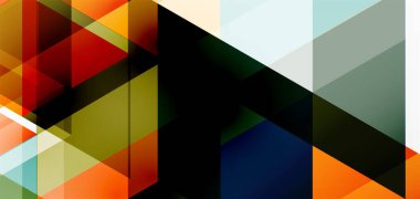 Geometrik soyut arkaplan, mozaik üçgen ve altıgen şekiller. İş veya teknoloji sunumu, İnternet posteri veya web broşürü kapağı, duvar kağıdı için modaya uygun soyut düzen şablonu