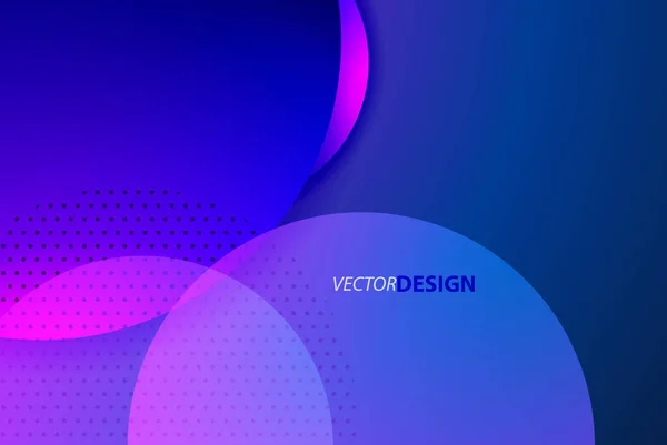 Abstracte cirkels, moderne achtergrond, neon bubbels beweging techno ontwerp voor Behang, Banner, Achtergrond, Kaart, Boek Illustratie, landing page — Stockvector