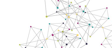 Hat noktaları bağlantıları, üçgen teknoloji tasarımı. Soyut geometrik arkaplan