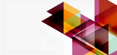 Geometrik soyut arkaplan, mozaik üçgen ve altıgen şekiller. İş veya teknoloji sunumu, İnternet posteri veya web broşürü kapağı, duvar kağıdı için modaya uygun soyut düzen şablonu