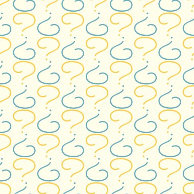 Soru işaretleri ile sorunsuz vektör desen