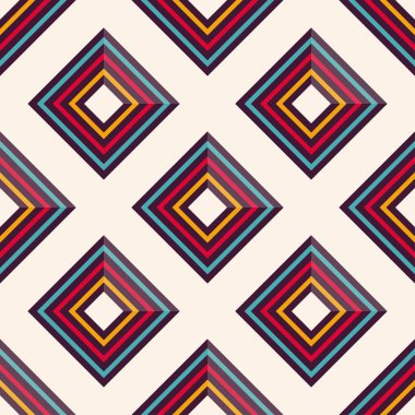 Çok renkli edikula ile sorunsuz vektör desen