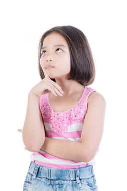 Bu konuda düşünme Asya sevimli kız portresi