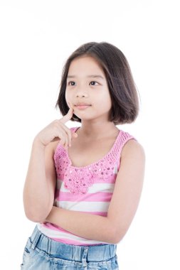 Bu konuda düşünme Asya sevimli kız portresi